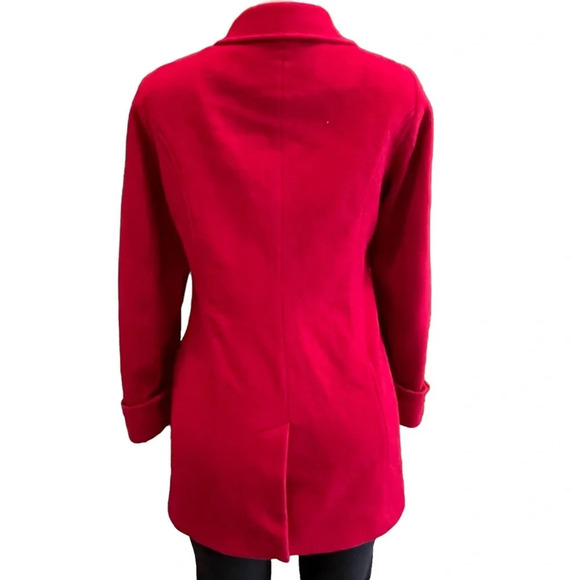 Kristen Blake Red Wool Blend Pea Coat - Picture 7 of 9